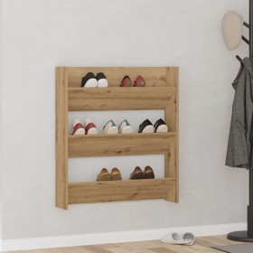 Zapatero de pared madera ingeniería roble artisan 80x18x90 cm