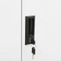 White steel office cabinet 90x40x102 cm by vidaXL, Lockers and storage cabinets - Ref: Foro24-336409, Price: 181,63 €, Discou...