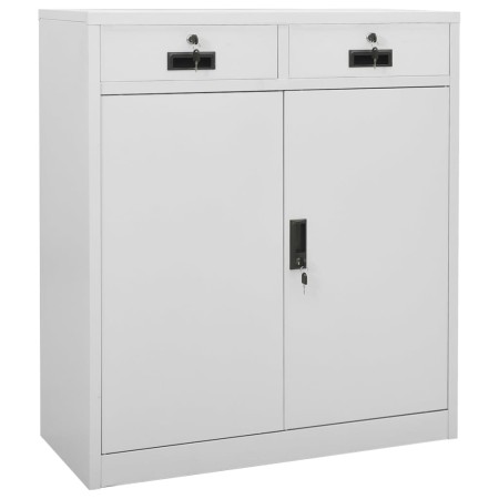 Armario de oficina de acero gris claro 90x40x102 cm de vidaXL, Taquillas y armarios de almacenamiento - Ref: Foro24-336410, P...