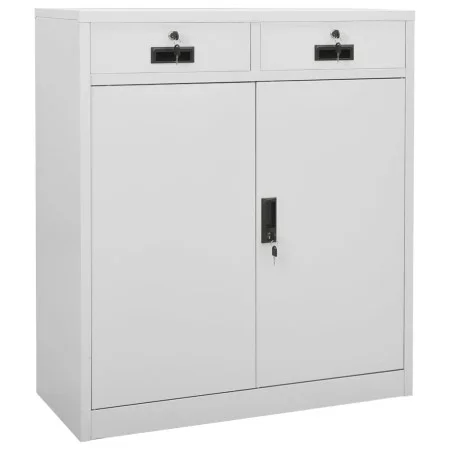Light gray steel office cabinet 90x40x102 cm by vidaXL, Lockers and storage cabinets - Ref: Foro24-336410, Price: 179,19 €, D...
