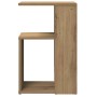 Mesa auxiliar de madera contrachapada roble artisan 36x30x56 cm