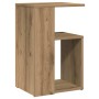 Mesa auxiliar de madera contrachapada roble artisan 36x30x56 cm