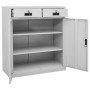 Armario de oficina de acero gris claro 90x40x102 cm de vidaXL, Taquillas y armarios de almacenamiento - Ref: Foro24-336410, P...