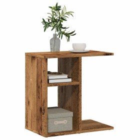 Mesa auxiliar de madera contrachapada envejecida 50x30x50 cm en Mesas auxiliares | Comprar online en Foro24