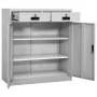 Light gray steel office cabinet 90x40x102 cm by vidaXL, Lockers and storage cabinets - Ref: Foro24-336410, Price: 179,19 €, D...
