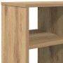 Mesa auxiliar de madera contrachapada roble artisan 50x30x50 cm