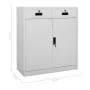 Light gray steel office cabinet 90x40x102 cm by vidaXL, Lockers and storage cabinets - Ref: Foro24-336410, Price: 179,19 €, D...