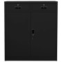 Büroschrank aus schwarzem Stahl, 90 x 40 x 102 cm von vidaXL, Schließfächer und Lagerschränke - Ref: Foro24-336411, Preis: 20...