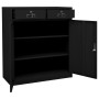 Büroschrank aus schwarzem Stahl, 90 x 40 x 102 cm von vidaXL, Schließfächer und Lagerschränke - Ref: Foro24-336411, Preis: 20...