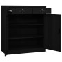Büroschrank aus schwarzem Stahl, 90 x 40 x 102 cm von vidaXL, Schließfächer und Lagerschränke - Ref: Foro24-336411, Preis: 20...