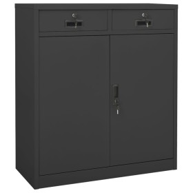 Anthracite grey steel office cabinet 90x40x102 cm by vidaXL, Lockers and storage cabinets - Ref: Foro24-336412, Price: 167,45...