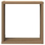 Estantes cubo de pared 2 uds madera roble artisan 30x15x30 cm