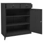 Anthracite grey steel office cabinet 90x40x102 cm by vidaXL, Lockers and storage cabinets - Ref: Foro24-336412, Price: 173,33...