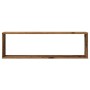 Estantes cubo de pared 2 uds madera envejecida 100x15x30 cm