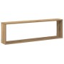 Estantes cubo de pared 2 uds madera roble artisan 100x15x30 cm