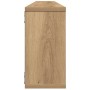 Estantes cubo de pared 2 uds madera roble artisan 100x15x30 cm