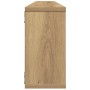 Estantes cubo de pared 4 uds madera roble artisan 100x15x30 cm