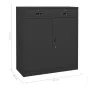 Anthracite grey steel office cabinet 90x40x102 cm by vidaXL, Lockers and storage cabinets - Ref: Foro24-336412, Price: 173,33...
