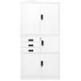 White steel office cabinet 90x40x180 cm by vidaXL, Lockers and storage cabinets - Ref: Foro24-336413, Price: 341,53 €, Discou...
