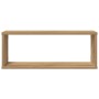 Estantes cubo de pared 4 uds madera roble artisan 60x15x23 cm