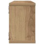 Estantes cubo de pared 4 uds madera roble artisan 60x15x23 cm