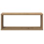 Estantes cubo de pared 6 uds madera roble artisan 60x15x23 cm