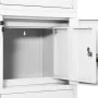 Büroschrank aus weißem Stahl, 90 x 40 x 180 cm von vidaXL, Schließfächer und Lagerschränke - Ref: Foro24-336413, Preis: 335,7...