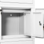Büroschrank aus weißem Stahl, 90 x 40 x 180 cm von vidaXL, Schließfächer und Lagerschränke - Ref: Foro24-336413, Preis: 341,5...