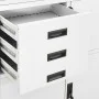 Büroschrank aus weißem Stahl, 90 x 40 x 180 cm von vidaXL, Schließfächer und Lagerschränke - Ref: Foro24-336413, Preis: 335,7...