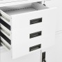 Büroschrank aus weißem Stahl, 90 x 40 x 180 cm von vidaXL, Schließfächer und Lagerschränke - Ref: Foro24-336413, Preis: 341,5...