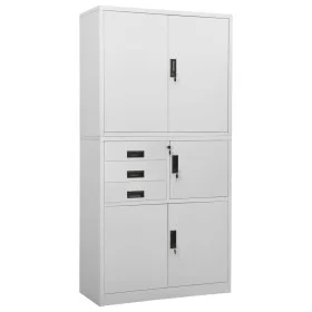 Light gray steel office cabinet 90x40x180 cm by vidaXL, Lockers and storage cabinets - Ref: Foro24-336414, Price: 313,31 €, D...