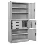 Hellgrauer Büroschrank aus Stahl 90x40x180 cm von vidaXL, Schließfächer und Lagerschränke - Ref: Foro24-336414, Preis: 296,95...