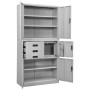 Hellgrauer Büroschrank aus Stahl 90x40x180 cm von vidaXL, Schließfächer und Lagerschränke - Ref: Foro24-336414, Preis: 302,27...
