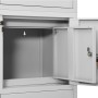 Hellgrauer Büroschrank aus Stahl 90x40x180 cm von vidaXL, Schließfächer und Lagerschränke - Ref: Foro24-336414, Preis: 302,27...