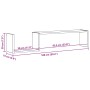 Estante de pared 2 uds madera ingeniería envejecida 100x15x20cm