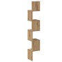 Estantería pared de esquina madera roble artisan 20x20x127,5 cm