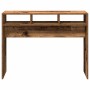 Mesa consola madera contrachapada envejecida 105x30x80 cm
