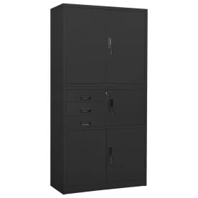 Anthracite gray steel office cabinet 90x40x180 cm by vidaXL, Lockers and storage cabinets - Ref: Foro24-336416, Price: 342,89...