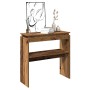 Mesa consola madera de ingeniería envejecida 102x30x80 cm