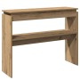 Mesa consola madera de ingeniería roble artesanal 102x30x80 cm