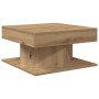 Mesa de centro madera ingeniería roble artisan 55x55x30 cm