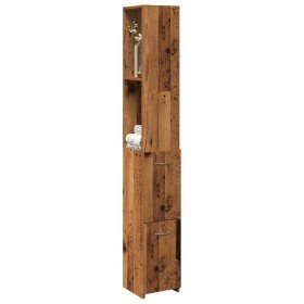 Armario de baño madera contrachapada madera vieja 25x25x170 cm en Muebles de baño | Comprar online en Foro24