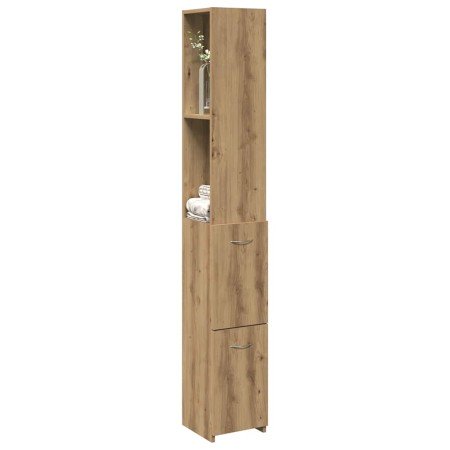 Armario de baño madera de ingeniería roble artisan 25x25x170 cm