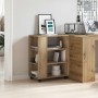 Armario con ruedas madera ingeniería roble artisan 60x35x75 cm