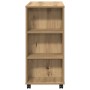 Armario con ruedas madera ingeniería roble artisan 60x35x75 cm