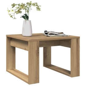 Mesa auxiliar de madera de ingeniería roble artisan 50x50x35 cm