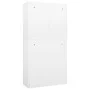 Armario oficina acero vidrio templado blanco 90x40x180 cm de vidaXL, Taquillas y armarios de almacenamiento - Ref: Foro24-336...