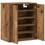 Mueble zapatero madera ingeniería madera envejecida 60x35x70 cm