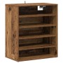 Mueble zapatero madera ingeniería madera envejecida 60x35x70 cm
