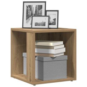 Mesa auxiliar de madera de ingeniería roble artisan 33x33x34 cm